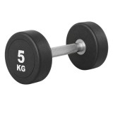 Gantera SportMann Profi 5 kg din poliuretan, pentru antrenament acasa si sala