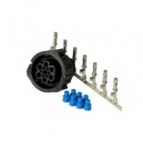 Mufa Conectare Lampi 7 Pini Auto + Kit Montaj Cabluri, Garnituri, Soclu Mama, Sistem 1.5mm