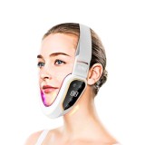 Dispozitiv de ridicare a fetei SERBY, terapie cu fotoni cu LED, dispozitiv de masaj cu vibratii pentru slabire faciala, alba