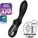Satisfyer Connect-Heat Climax Vibrator Anal App Black-Silicon