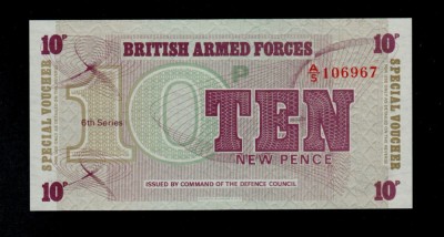 MAREA BRITANIE █ bancnota █ 10 New Pence █ 1972 █ P-M48 █ UNC █ necirculata foto