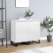 vidaXL Servante, 2 buc., alb extralucios, 40x35x70 cm, lemn prelucrat