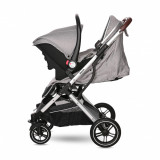 Carucior pentru nou-nascut Storm pana la 22 kg cadru aluminiu Opaline Grey, Lorelli