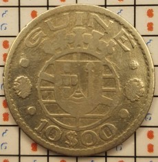 1347 Guinea Bissau 10 escudos 1952 Overseas province of Portugual km 10 argint