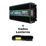 Invertor sinus pur, 2000 W putere continua, 12V sau 24V auto, cu telecomanda