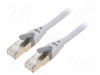 Cabluri patch S/FTP 6a OFC PVC gri 0,5m VENTION, placare aurit, 8 fire