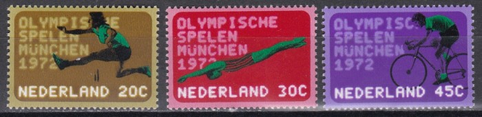 Olanda 1972 - Jocurile Olimpice - Munchen, MNH