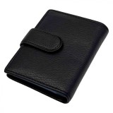 Port Card Barbati Piele Naturala, Slim, Negru/Gri - Portofel Minimalist Carduri, Permis, Chitante