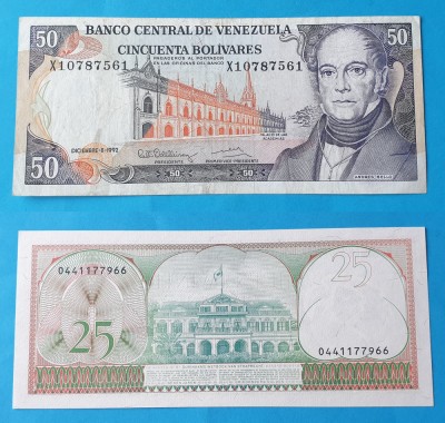 Bancnota veche - Venezuela 50 Bolivares 1992 - in stare buna foto