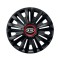 Set 4 capace roti Negre Cu Inel Rosu Royal R16 Compatibil Cu Kia