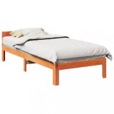 VidaXL Cadru de pat fără saltea maro ceruit 80x200 cm lemn masiv pin