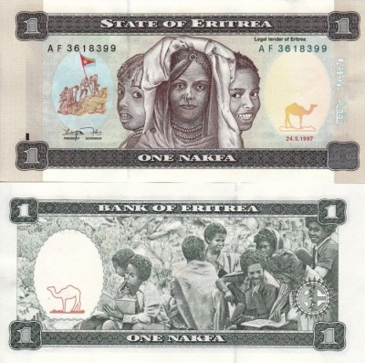 ERITREA 1 nakfa 1997 UNC!!! foto