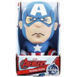 Jucarie vorbitoare din material textil, Captain America, 24 cm, Play By Play