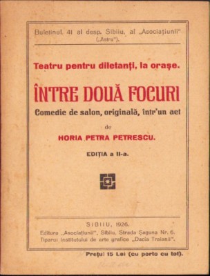 C5411N &amp;Icirc;ntre două focuri de Horia Petra Petrescu 1926 semnătură Ștefan Meteș foto