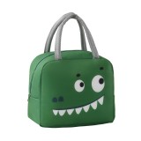 Geant&Auml; frigorific&Auml;, flippy, cu desene animat, portabil&Auml; pentru copii, de pr&Atilde;&cent;nz, din p&Atilde;&cent;nz&Auml; oxford, 22x14x19 cm, model crocodil, verde