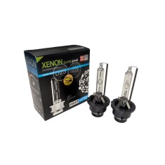 Set 2 Becuri Auto Xenon D2S, 35W, HID, 6000K, +60% Luminozitate, 3800 Lm, Sticla Cuart Anti-UV, Instalare Usoara, Lumina Alba Rece pentru Faruri Auto