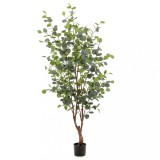 Emerald Arbore de eucalipt artificial &icirc;n ghiveci, 140 cm GartenMobel Dekor, vidaXL