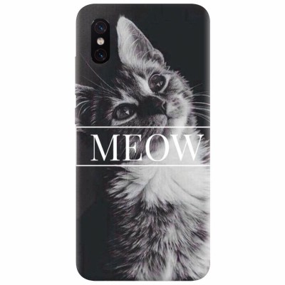 Husa silicon pentru Xiaomi Mi 8 Pro, Meow Cute Cat foto