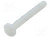 Surub UNC 6-32, poliamida, lungime 25.4mm, cap rotund, pas filet {{Pas filet}}, KEYSTONE - 9339