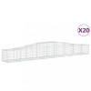 Cosuri gabion arcuite 20 buc, 400x50x40/60 cm, fier galvanizat