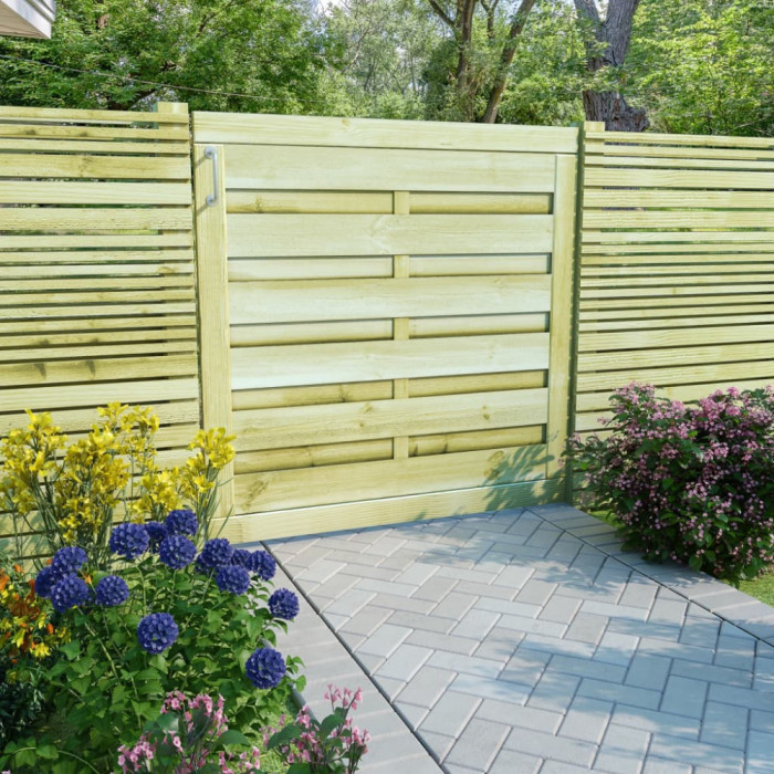 Poarta de gradina, verde, 100 x 100 cm, lemn de pin tratat GartenMobel Dekor