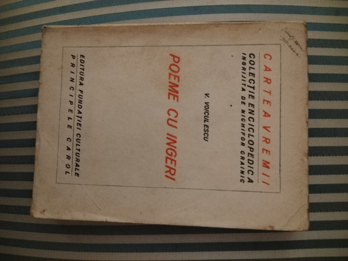 V. Voiculescu Poeme cu ingeri, ed. princeps, colectia Cartea Vremii 1927
