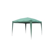 Pavilion Cort Gradina Pliabil 3x3m, Cadru Metalic, Verde/Alb, Umbra &amp; Protectie Solara + Livrare GRATUITA