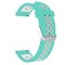 Curea silicon, compatibila Garmin Vivoactive 3, telescoape Quick Release, Teal White