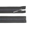 Fermoar plastic detasabil, efect curcubeu, lungime 70 cm, Gri, Crisalida