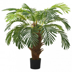 Plantă artificială palmier cycas cu ghiveci, verde, 90 cm