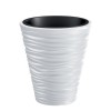 Ghiveci decorativ flori Prosperplast Sand, rotund, alb, 34.5x38.5 cm, ceramica