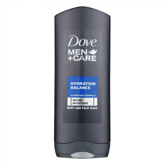 Gel de Dus DOVE Men Hydration Balance, 400 ml, Gel de Dus pentru Barbati, Geluri Dus pentru Barbati, Geluri de Dus DOVE, Gel pentru Dus, Produse Ingri