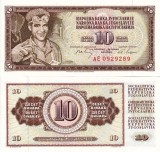 Iugoslavia 10 Dinara 1968 UNC Bancnota Straina Europa Numismatica Yugoslavia