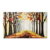 Tablou pictat manual dormitor, living, Pe aleea vietii, stilizat, 100x60cm ulei pe panza in cutit efect 3D