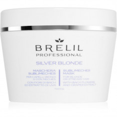 Brelil Professional Silver Blonde Sublimeches Mask masca hidratanta neutralizeaza tonurile de galben 220 ml