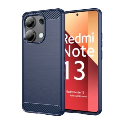 Husa pentru Xiaomi Redmi Note 13 4G - Techsuit Carbon Silicone - Blue foto