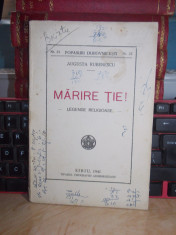 AUGUSTA RUBENESCU - MARIRE TIE ! * LEGENDE RELIGIOASE , SIBIU , 1941 foto