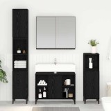 Cumpara ieftin Set de mobilier pentru baie 3 buc. Stejar negru Lemn prelucrat