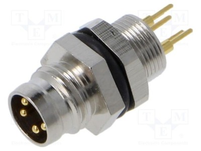 Conector M8 soclu tată 48V 4A 4 pini IP67 LUTRONIC foto