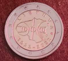 C50 - Moneda foarte veche - 2 euro - Lituania - 2022 - omagiala