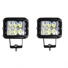 Set 2 x proiectoare auto 144W/set, LED, 6500K