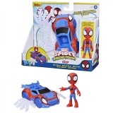 SPIDEY PRIETENII EXTRAORDINARI SET MASINUTA SI FIGURINA SI ACCESORIU SPIDEY