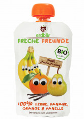 PIURE DE PERE, BANANE, PORTOCALE SI VANILIE BIO 100G Erdbar foto