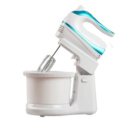 Mixer cu bol 2 in 1 Oliver Voltz, 500 W, 5 viteze + Turbo, 2 x 2 amestecatoare, Albastru