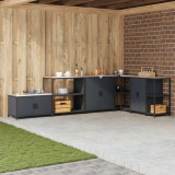 vidaXL Depozitare pentru bucătărie Antracit 90 x 50 x 92 cm Oțel 874956