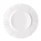 Farfurie pentru desert Ebro, sticla opal, alba, 20 cm