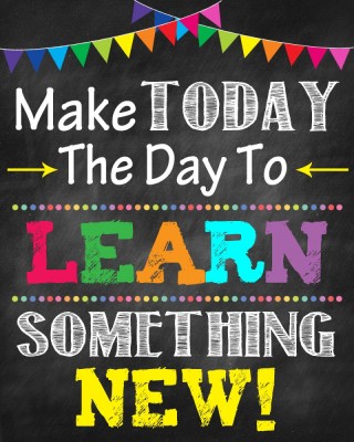 Autocolante Motivationale - Make today the day to learn something new! - 60x90 cm foto