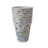 Set 10 pahare, flippy, imprimeu la multi ani, din carton, 250 ml, 7 x 8.5 x 5 cm, multicolor