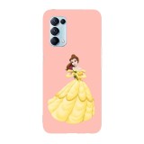 Husa compatibila cu Oppo A55, Viceversa, model Princess Belle, Silicon, TPU, Transparent, Carcasa