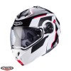 Casca modulabila pentru scuter - motocicleta (flip-up) Caberg model Duke Evo Move M3 SV negru/alb/rosu lucios Pinlock ready &ndash; lentila Pinlock inclusa